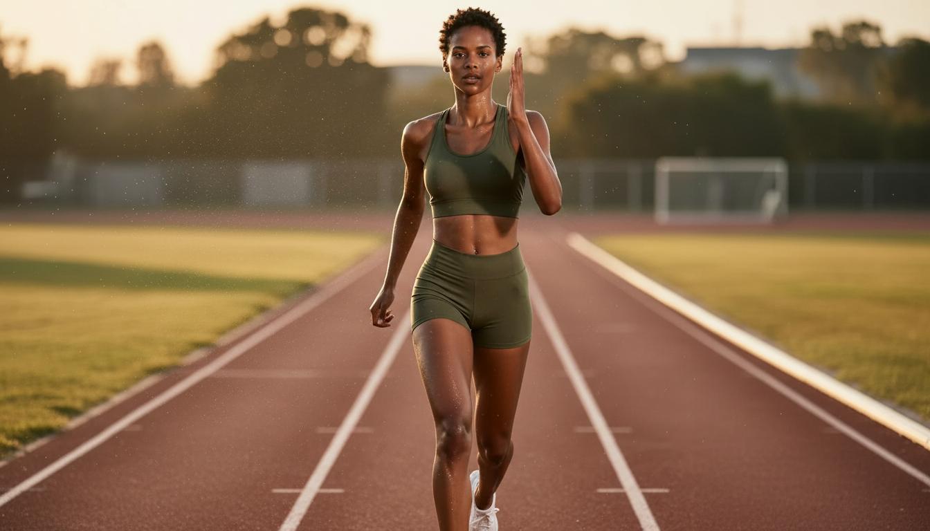 Nia — Speed & Athleticism. AI-generated virtual talent.